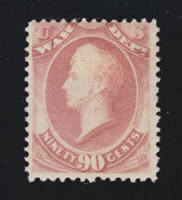 US O93 90c War Department Official Mint Fine OG H SCV $225 - Image 1 of 2