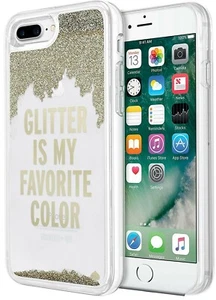 Apple iPhone 8+/ 7+ Kate Spade New York Designer Liquid Glitter Case Cover NEW - Picture 1 of 7