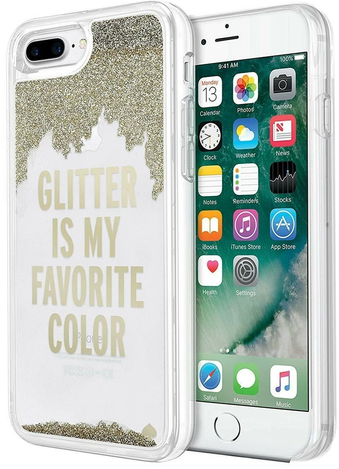 Apple iPhone 8+/7+ Kate Spade New York Diseñador Líquido Brillo Estuche Cubierta NUEVO Foto 1 de 4