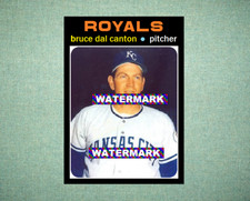 Bruce Dal Canton Kansas City Royals 1971 Style Custom Baseball Art Card