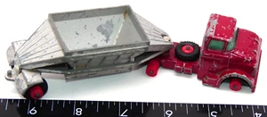 1964 Matchbox King Size K-4 Fruehauf Hopper Train Semi Truck Car Diecast Red - Picture 1 of 7