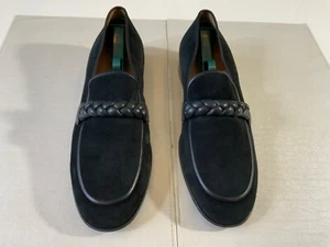 Nuevos mocasines sin cordones de gamuza negros talla 12 Gianvto Rossi para hombre - Imagen 1 de 8