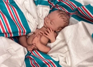 MADE TO ORDER - Full Body Super Soft Silicone - Baby A Asleep Doll - Drink/Wet - Picture 1 of 9