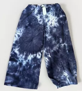 NWT Blue Tie Dye Pants Women’s Large Wide Leg Jon & Anna Palazzo Leisure Pants - Picture 1 of 9