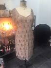 Phase Eight Beaded Evening Dress. Colour Nude. Size 16. Brand New With Tags