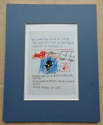 Impresión de arte pop Jean-Michel Basquiat This Land algodón tabaco negro portero negro Foto 1 de 4