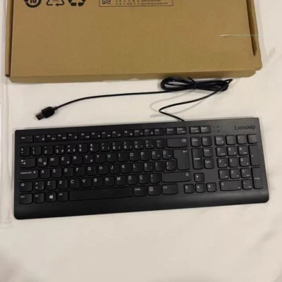 Original Lenovo SK8823 KU1601 USB Wired Keyboard For PC & Laptop -Turkish Layout - Image 1 of 4
