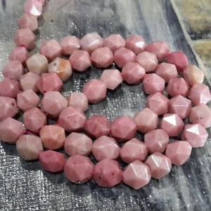 Natural Rhodonite, 6mm, Star Cut Facet, Approx 61 pcs Free postage. Oz Sell - Picture 1 of 3