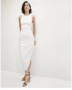 Veronica Beard Finca Mixed-Media Dress white medium - Picture 1 of 5