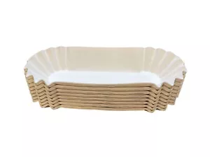 Paper Hot Dog Tray Heavy Weight Fluted White Paper 6" 5 - Picture 1 of 2