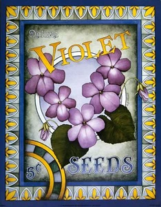 (11 x 14) Art Print FR0252 Lillian Violets - Picture 1 of 1