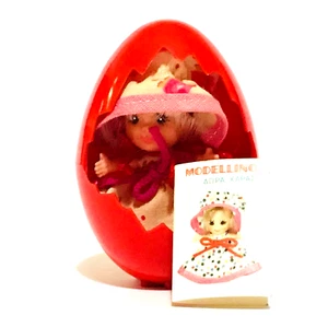VINTAGE MODELLINO EGG LITTLE MISS MINI BEAN DOLL GREEK BRAND NEW RARE - Picture 1 of 2