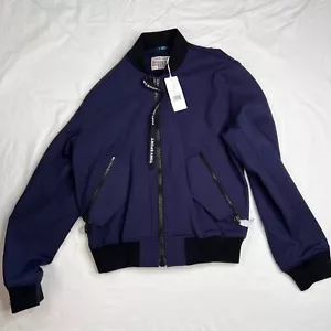 Giacca bomber sportiva nuova con etichette Tory Burch Tory blu navy taglia M A040224 - Foto 1 di 7