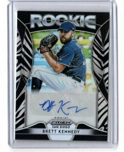 2019 Panini Prizm Zebra Stripes Auto #RA-BK Brett Kennedy 79/99 San Diego Padres