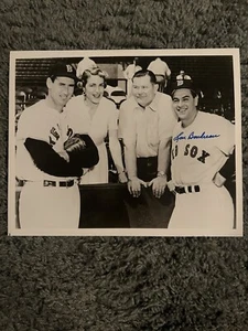 Lou Boudreau Signed Photo 8x10 with Ted Williams Boston Red Sox - Picture 1 of 2