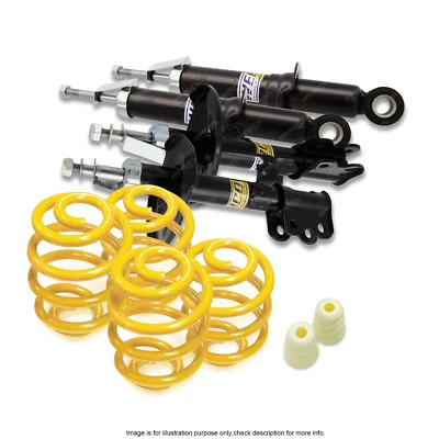 Front Rear Shock Absorbers Lowered King Springs for Toyota Corolla ZZE122 01-07 - image 1 of 2