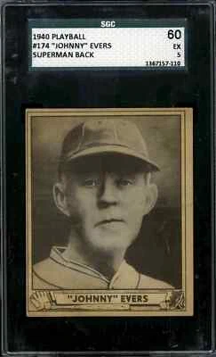 1940 Play Ball #174 Johnny Evers - SGC 60 - Image 1 of 2