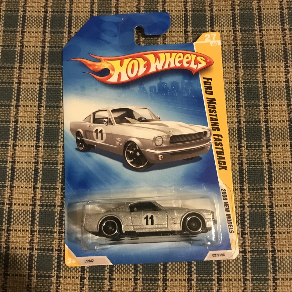 '65 FORD MUSTANG FASTBACK Silver 2008 Hot Wheels #27 New Models Mattel - Image 1 of 1