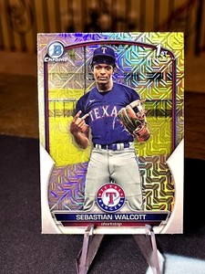 2023 Bowman Chrome Mega 1st Mojo Refractor Sebastian Walcott #BCP-189 Rangers