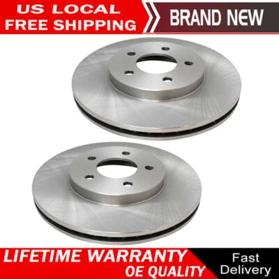 Pair (2) Front Brake Rotors For 2005 2006 2008 2009 2010 2011 2012 Mazda Tribute - Image 1 of 4