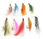 Mixed Lot of 9 Colorful Vintage Bucktail Fly Fishing Flies
