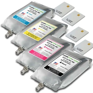 MS41 Mutoh kompatible EcoSolvent Tinten 1000ml mit Smartcard CMYK - Made in USA - Bild 1 von 6