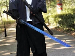 Sturdy Wushu Sword Sharp Blue Manganese Steel Blade Samurai Katana Kung Fu Saber - Picture 1 of 9
