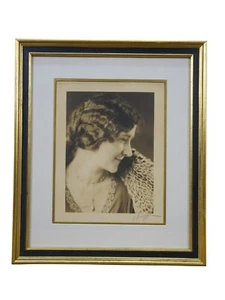 Antique Victorian 1920s Sepia Portrait Photograph of a Woman 14" - Picture 1 of 10