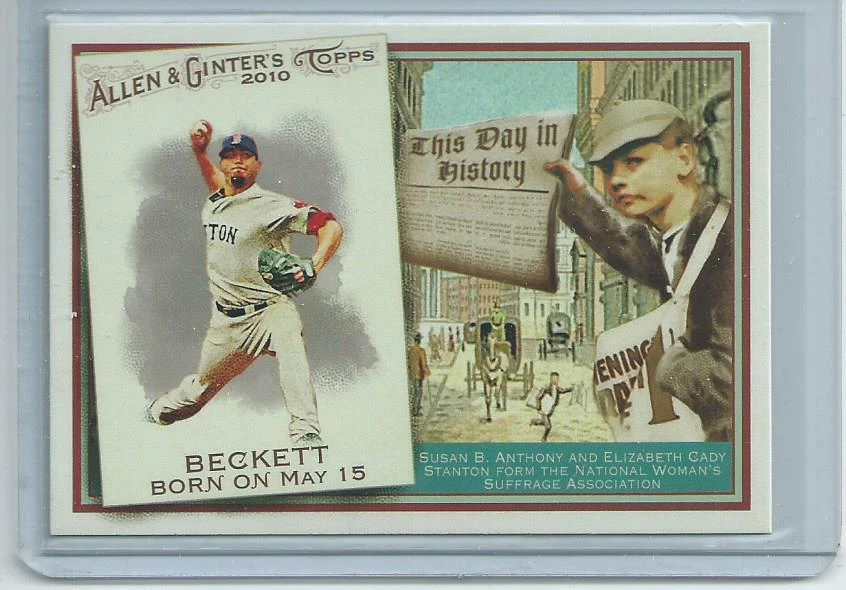 2010 TOPPS ALLEN & GINTER THIS DAY IN HISTORY JOSH BECKETT #TDH67 - Image 1 of 1