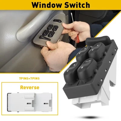 Interruptor principal de ventana eléctrica del lado del conductor EE para Ford F250 F350 F450 F550 1999-2001 Foto 1 de 4
