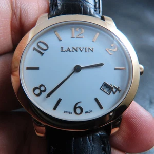 Lanvin Quarzuhr Herren Swiss Made L09 01 980 vergoldet 42mm oval Datum - Bild 1 von 24