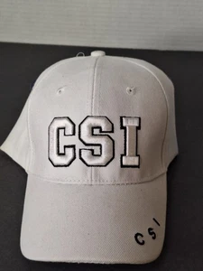 Weiße flache bestickte CSI Text Stil Mütze - Bild 1 von 5