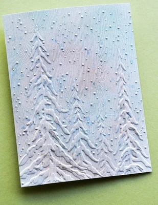 Memory Box Frosted Trees 3D Embossing Folder - Image 1 of 4