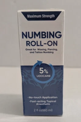 Rollo anestésico de máxima fuerza en depilación con lidocaína, tatuaje, piercings 2 OZ Foto 1 de 3