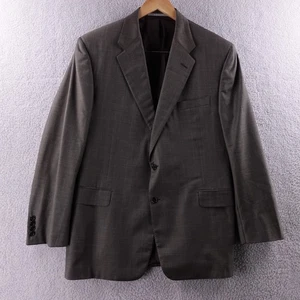 Loro Piana Hickey Freeman Men's Gray Wool Blazer Suit Jacket 46 Reg Made in USA - Picture 1 of 12