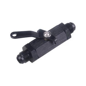 1PCS For AN6 Aluminum Inline Fuel Shut Off Valve Cut Off With Cable Lever - Picture 1 of 7