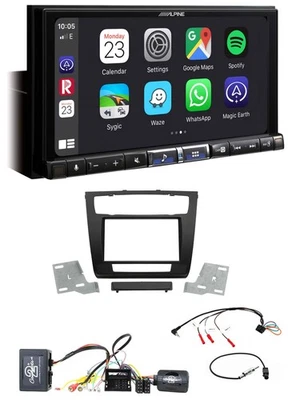 Alpine 2DIN DAB USB Lenkrad Bluetooth Autoradio für BMW 1er Aktiv aut. Klima E87 - Bild 1 von 4