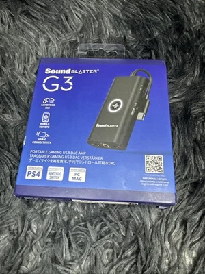 Creative Sound Blaster G3 Externo Gaming USB-C DAC Amp para PS4, Nintendo Switch Foto 1 de 3
