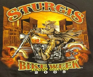 Vintage 2005 Sturgis Bike Week South Dakota Motorcycle T-Shirt XXXL 3XL USA - Picture 1 of 7