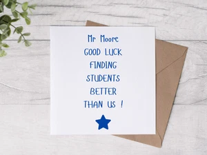 Buona fortuna trovare studenti migliori di noi cartolina personalizzata - Foto 1 di 4