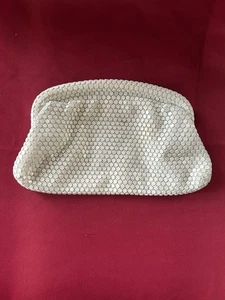 Vintage Elegant 1950’s/60’s Lemured Shimmering Sequin Hinge Closure Clutch White - Picture 1 of 8