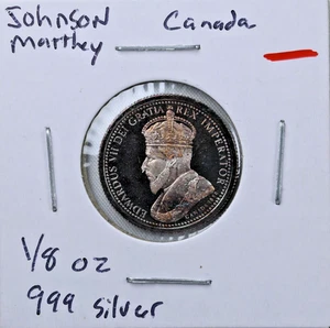 Canada Beaver Castor Johnson Matthey 1/8 Oz 999 Feinsilbermedaille - Bild 1 von 6
