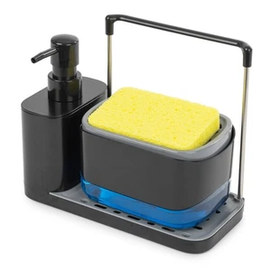 Fineway 3 in 1 Automatischer Seifenspender & Schwammhalter - Küchenspüle Caddy Bla - Bild 1 von 9