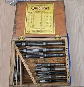 Vintage ADJUSTABLE REAMER SET Cleveland Twist Drill Machinist Tool Lot - Picture 1 of 10