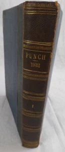 1932 Punch Bound Hardcover Almanack Magazin Band I, illustrierte Cartoons - Bild 1 von 10