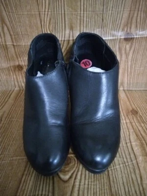 SKU063--Cynthia Rowley Lovebird Botín Tacones Bajos Cuero Negro Foto 1 de 4