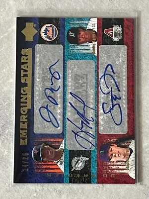 2007 Premier Jose Reyes Ramirez Drew Emerging Stars Triple Auto RC /25 #ES3-RRD - Image 1 of 2