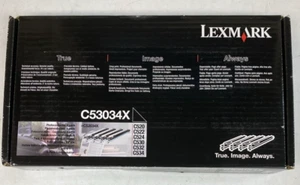 Nuevo conductor de fotos negro original Lexmark C53034X OEM para C520/522/532/534 - Imagen 1 de 3
