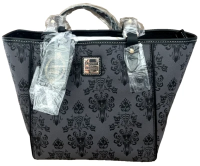 Novo Papel de Parede Disney Dooney & Bourke Haunted Mansion Cinza Janie Bolsa Tote Bolsa-G - Imagem 1 de 4