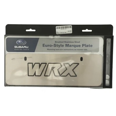 OEM NEW Subaru Impreza WRX Euro Style Marque Plate Stainless Steel SOA342L130 - Image 1 of 4